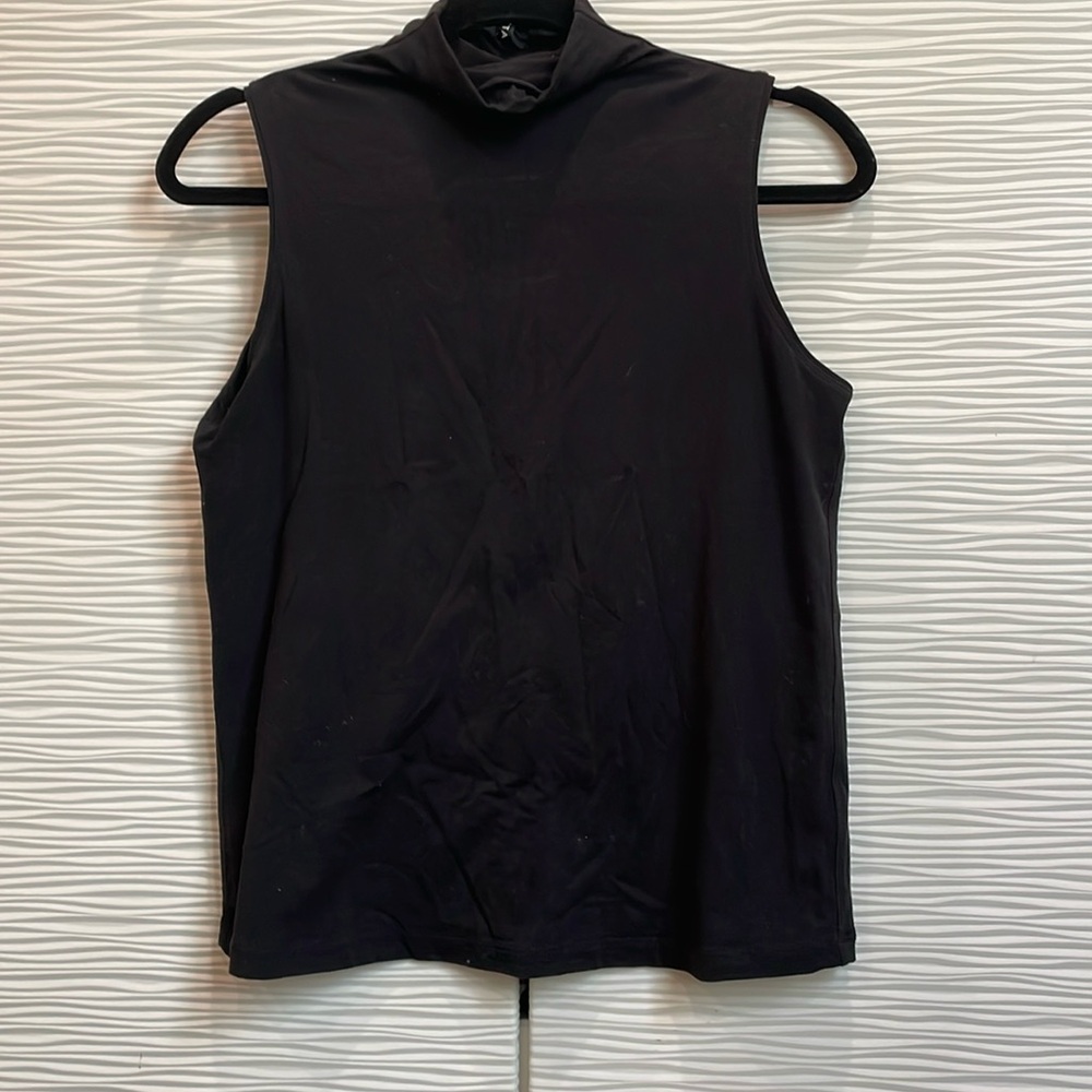 Turtle Neck Black Tank